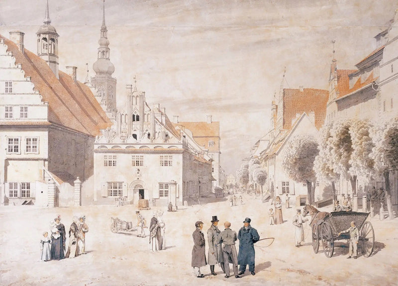Greifswald-markedet - Caspar David Friedrich