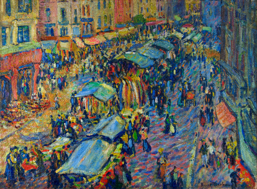 Markedet i Pont Audemer - Robert Antoine Pinchon