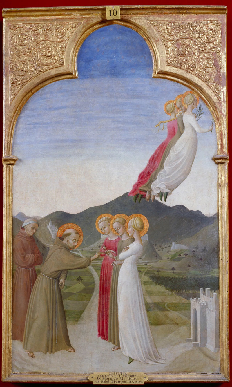 Den mystiske bryllupet til Saint François d'Assise - Stefano di Giovanni (Sassetta)