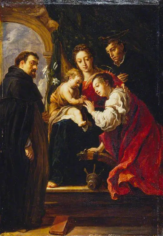 Den mystiske ekteskap av helgen Catherine - David Teniers den Yngre

Source:
Le mariage mystique de sainte Catherine - David Teniers le Jeune