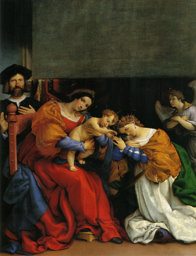 Den mystiske ekteskapen til Saint Catherine - Lorenzo Lotto