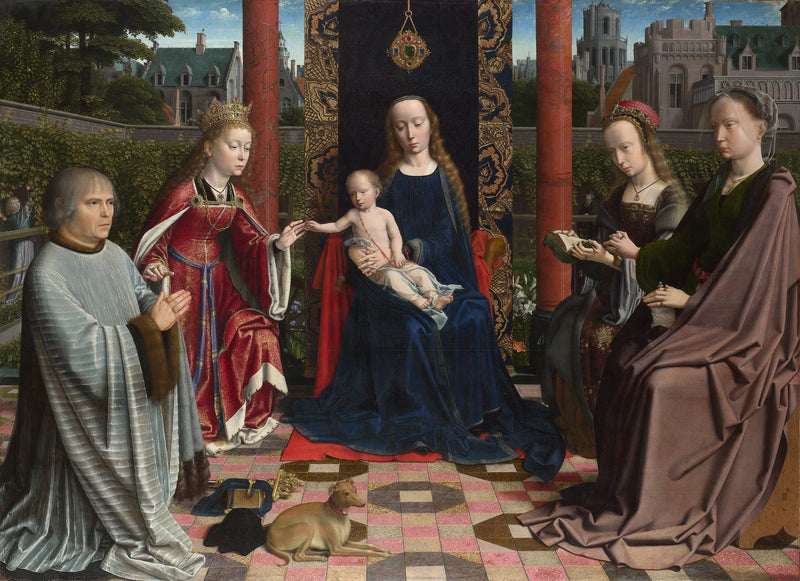 Den mystiske ekteskap av Saint Catherine, av Gérard David - Gérard David