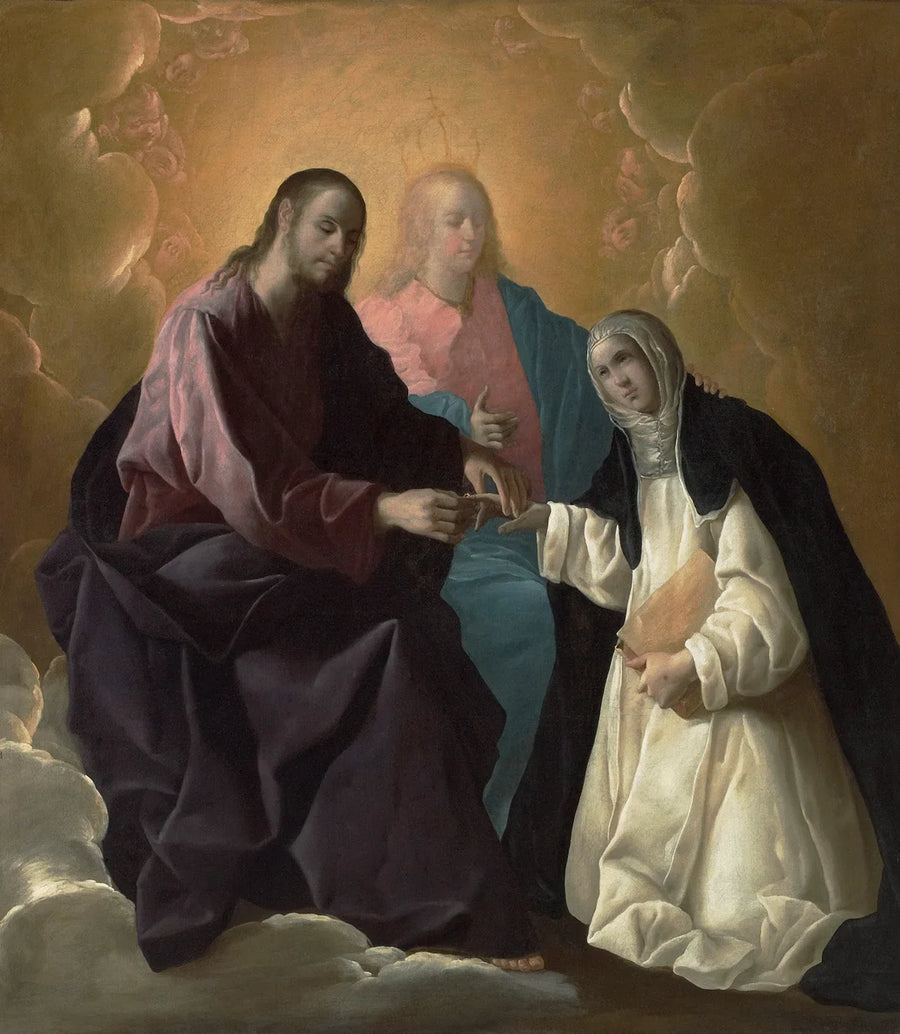 Den mystiske ekteskap av den hellige Katarina av Siena - Francisco de Zurbarán