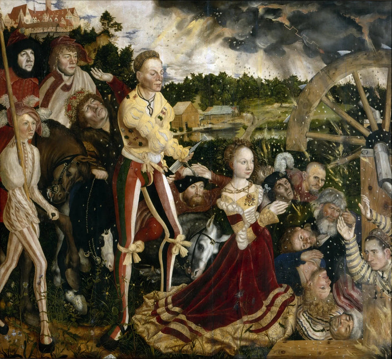 Den hellige Katerinas lidelse (midtre panel) - Lucas Cranach den eldre