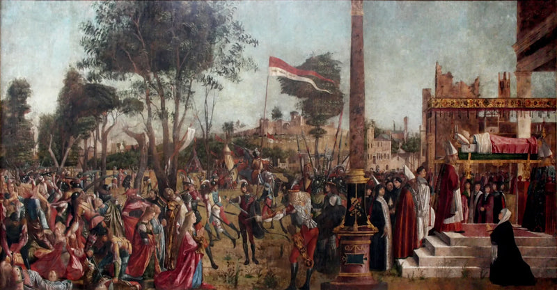 Kristningen av pilgrimene og helgen Ursulas begravelse - Vittore Carpaccio