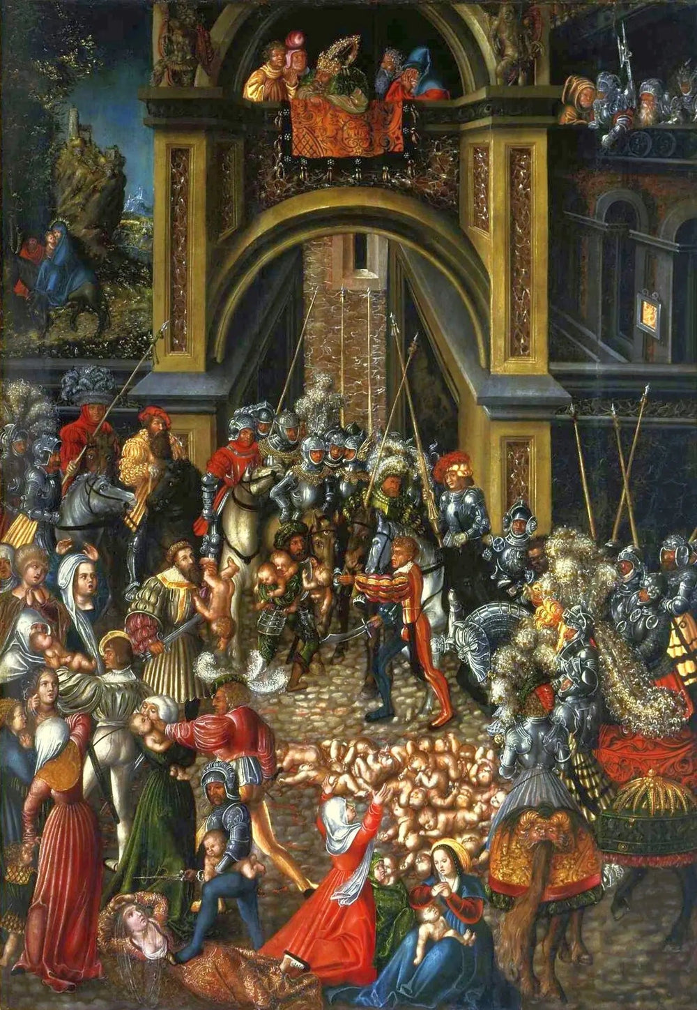 Le Massacre des Innocents - Lucas Cranach the Elder image 1 copie peinte à la main à l’huile