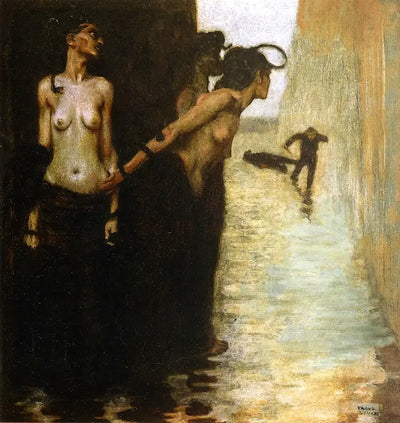 Reproduction du tableau « Le Meurtrier - Franz Von Stuck » par Alpha Reproduction en peinture à l’huile