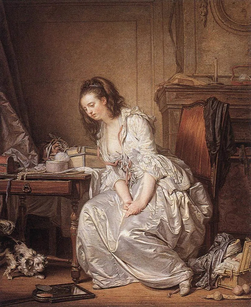 Det knuste speilet - Jean-Baptiste Greuze
