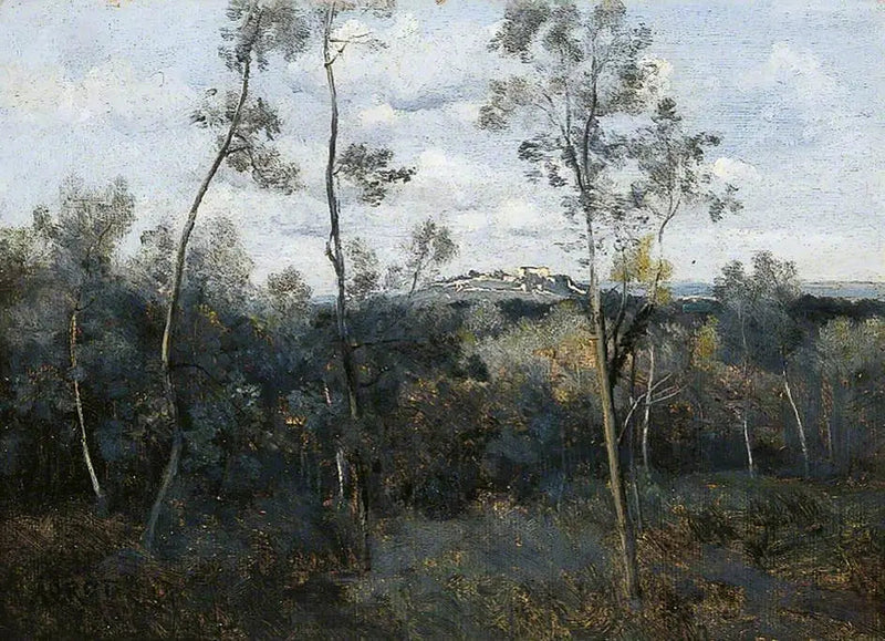 Le Mont-Valérien. Utsikt tatt fra Meudon-skogen - Jean-Baptiste Camille Corot
