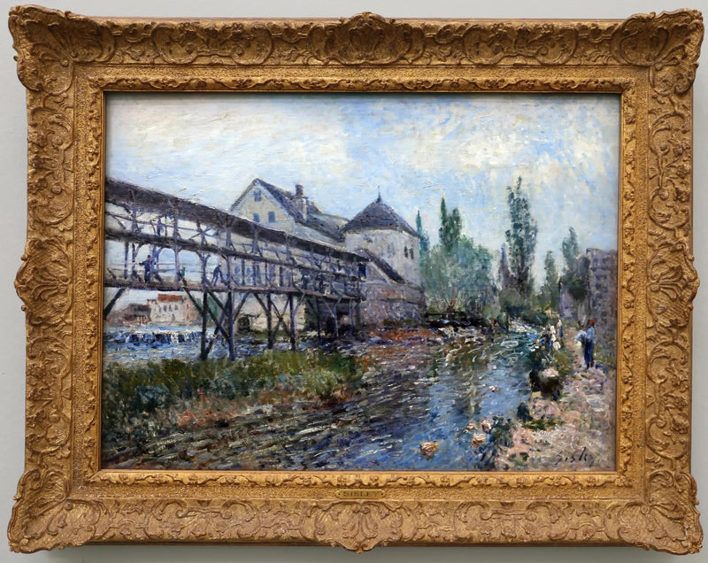 Provencher-møllen i Moret - Alfred Sisley