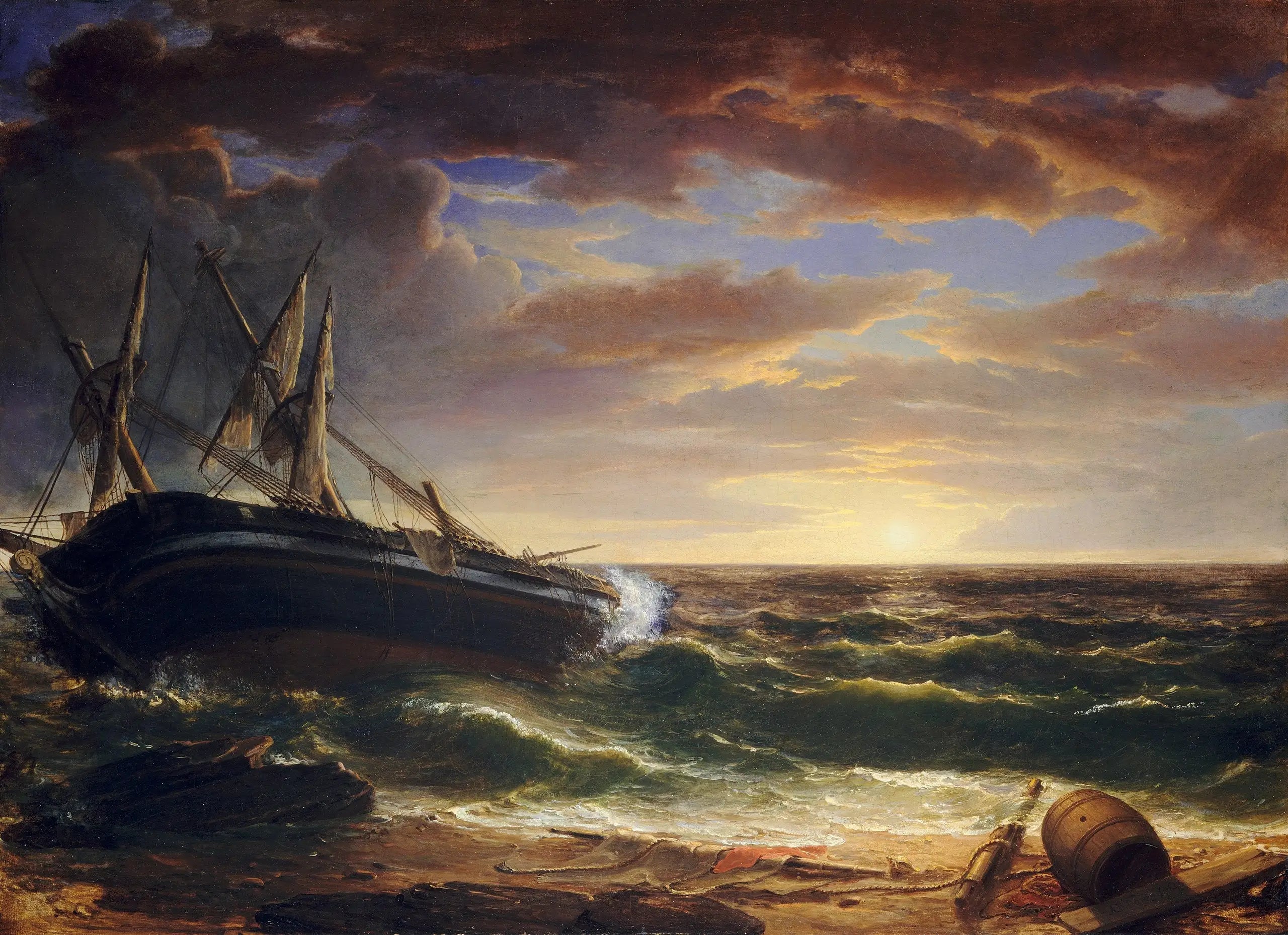 Le navire échoué - Asher Brown Durand image 1 reproduction réalisée par Alpha Reproduction
