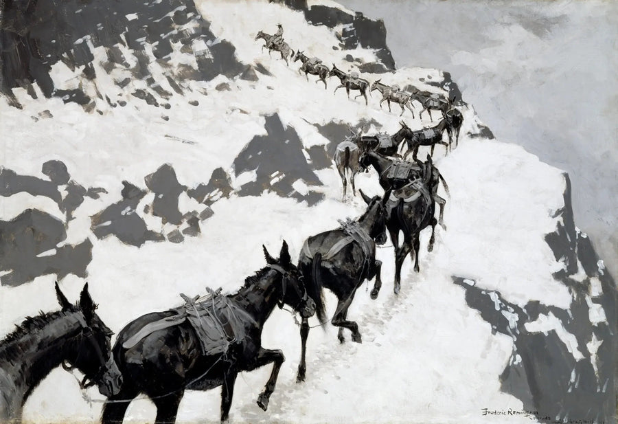 Mule-pakken - Frederic Remington

Source:
Le pack Mule - Frederic Remington