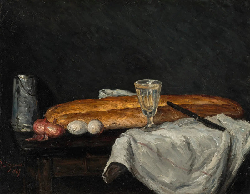 Brød og egg - Paul Cézanne