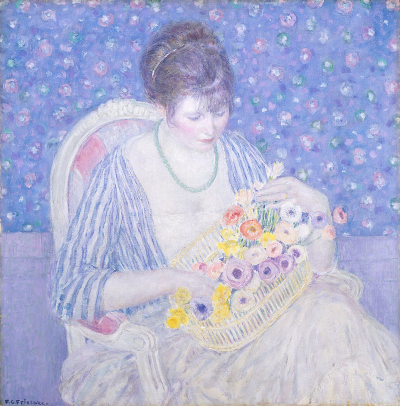 Blomsterkurven - Frederick Carl Frieseke