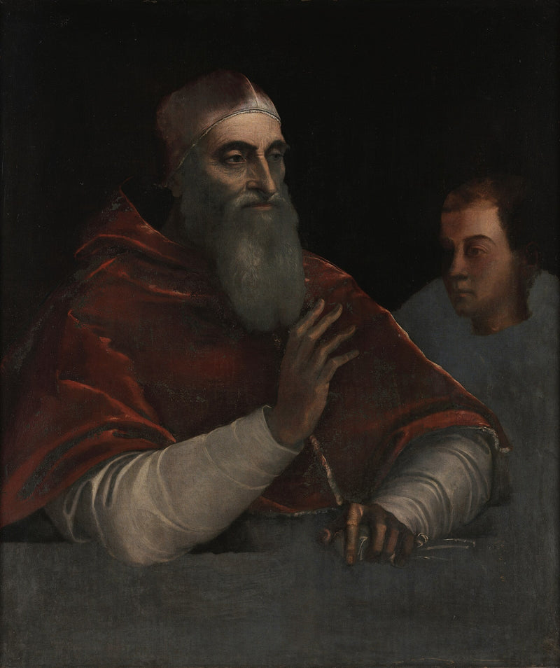 Pave Paul III med en nevø - Sebastiano del Piombo