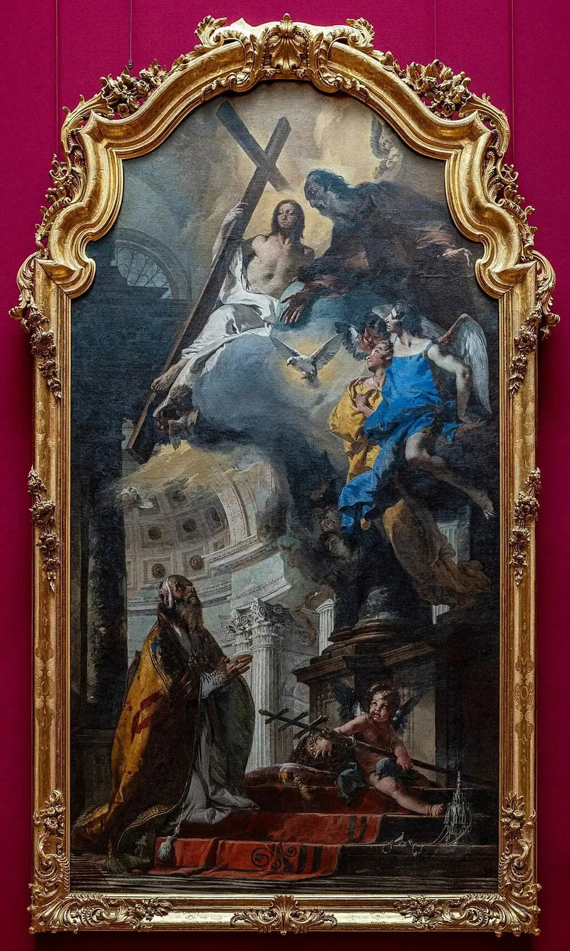 Den hellige pave Klemens tilbedende Treenigheten - Giovanni Battista Tiepolo
