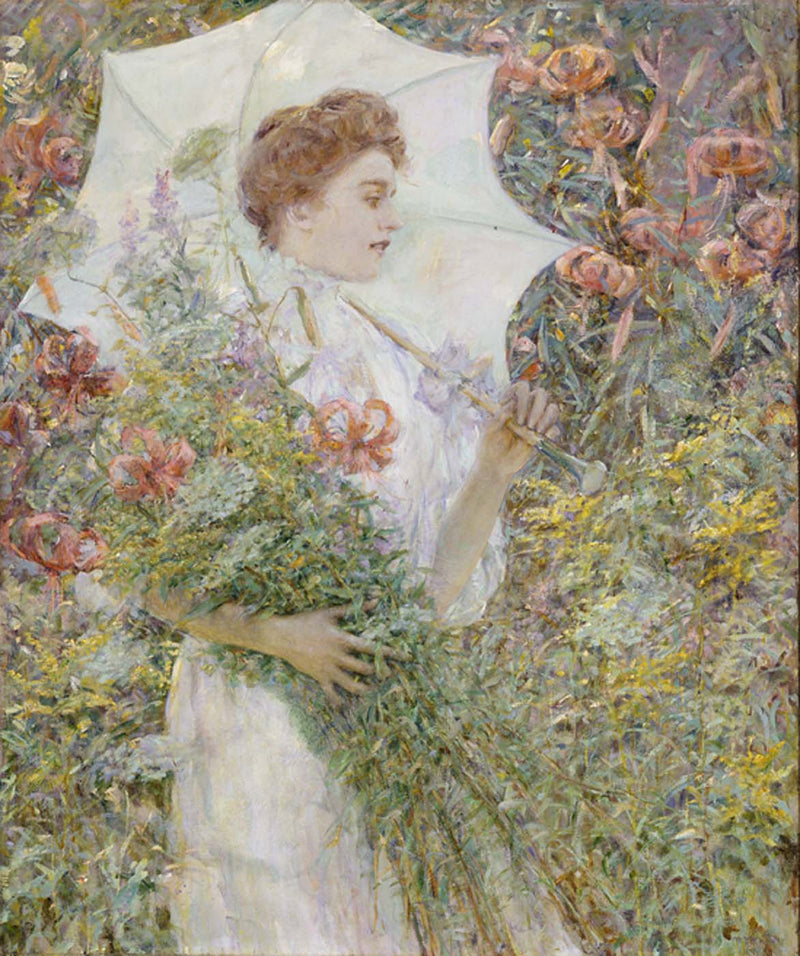 Den hvite parasollen - Robert Lewis Reid