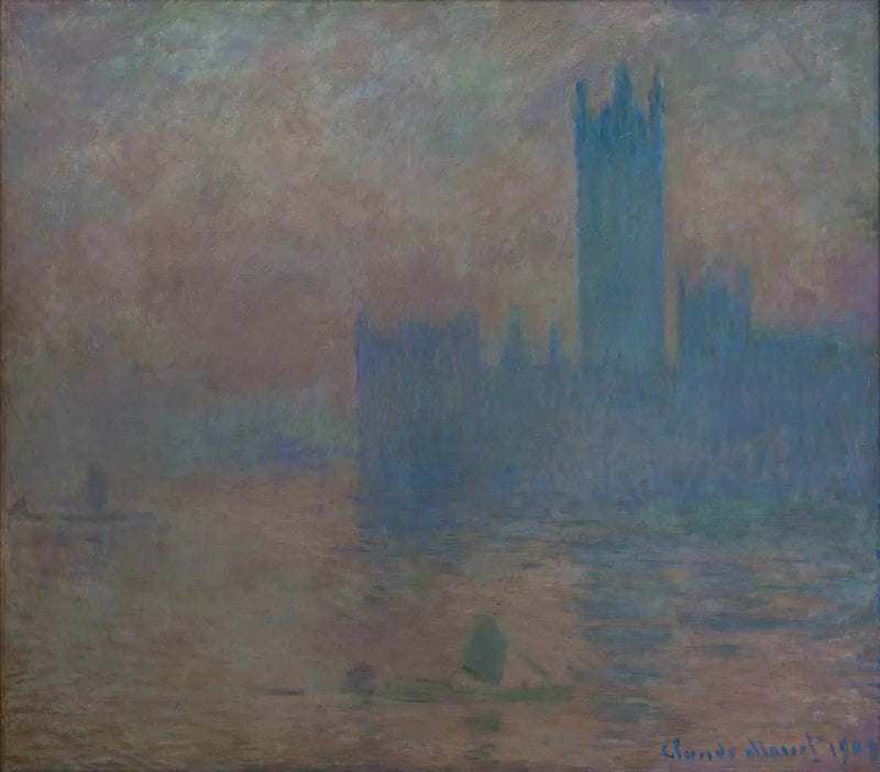Parlamentet i London, tåkeeffekt - Claude Monet