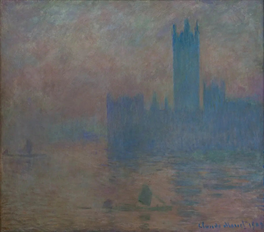 Parlamentet i London, tåkeeffekt - Claude Monet