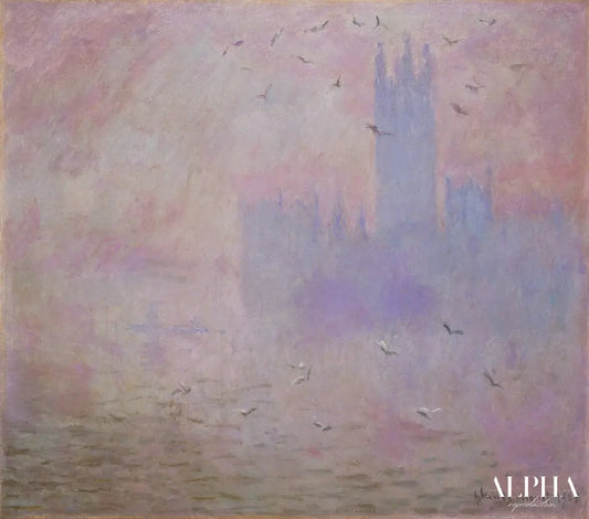 Le Parlement, mouettes (W 1612) - Claude Monet - Reproductions de tableaux et peintures haut de gamme