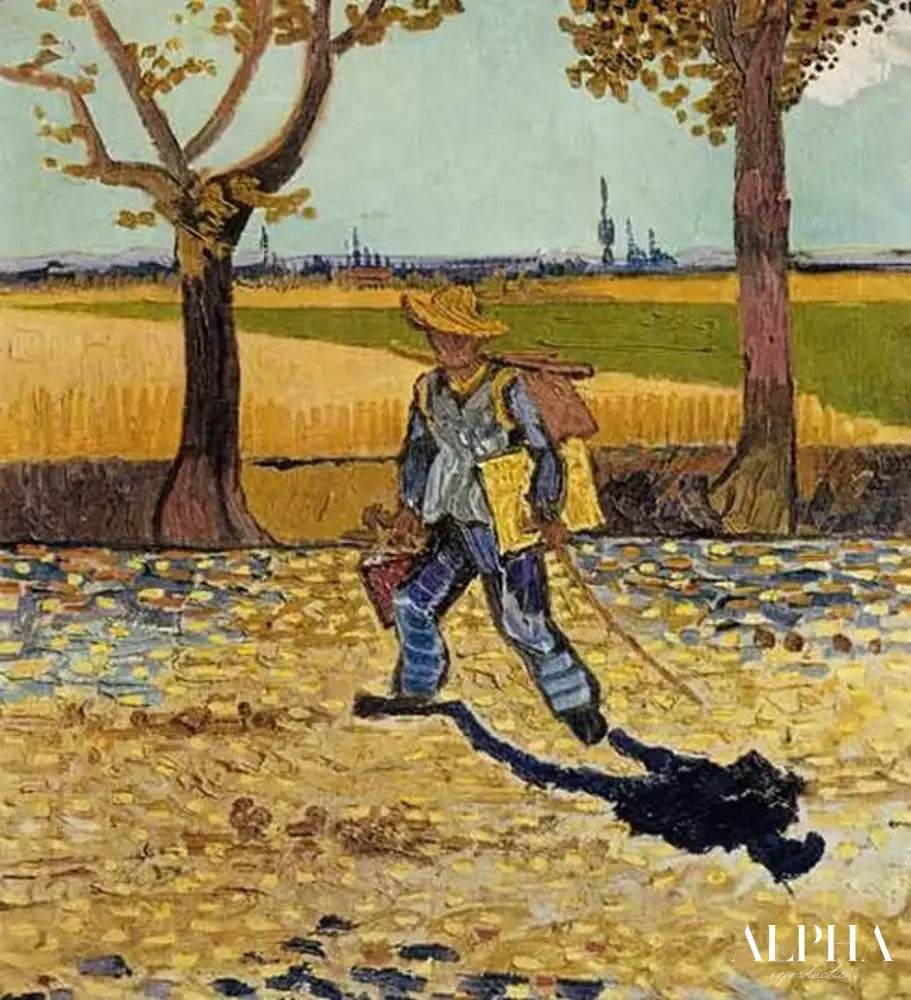 Le peintre sur le chemin de travail - Van Gogh - Reproductions de tableaux et peintures haut de gamme