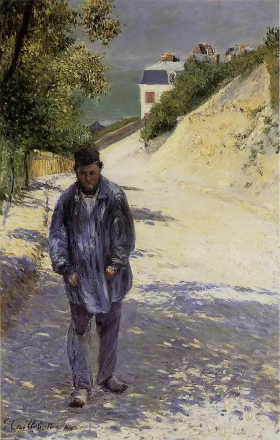 Faderen Magloire på vei til Saint-Clair i Étretat - Gustave Caillebotte
