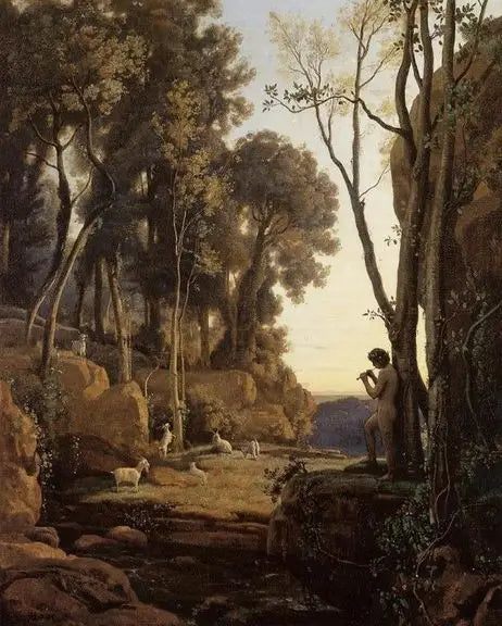 Den lille gjeteren - Jean-Baptiste Camille Corot