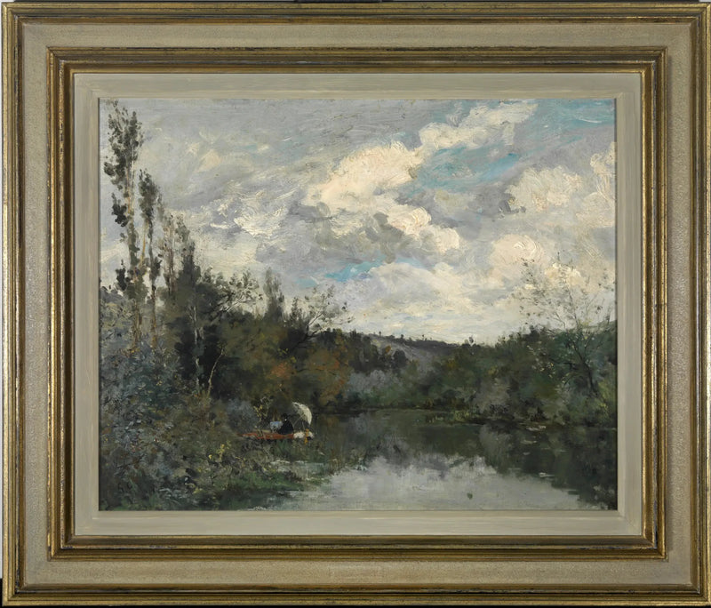 Den lille innsjøen i skogen - Gustave Caillebotte