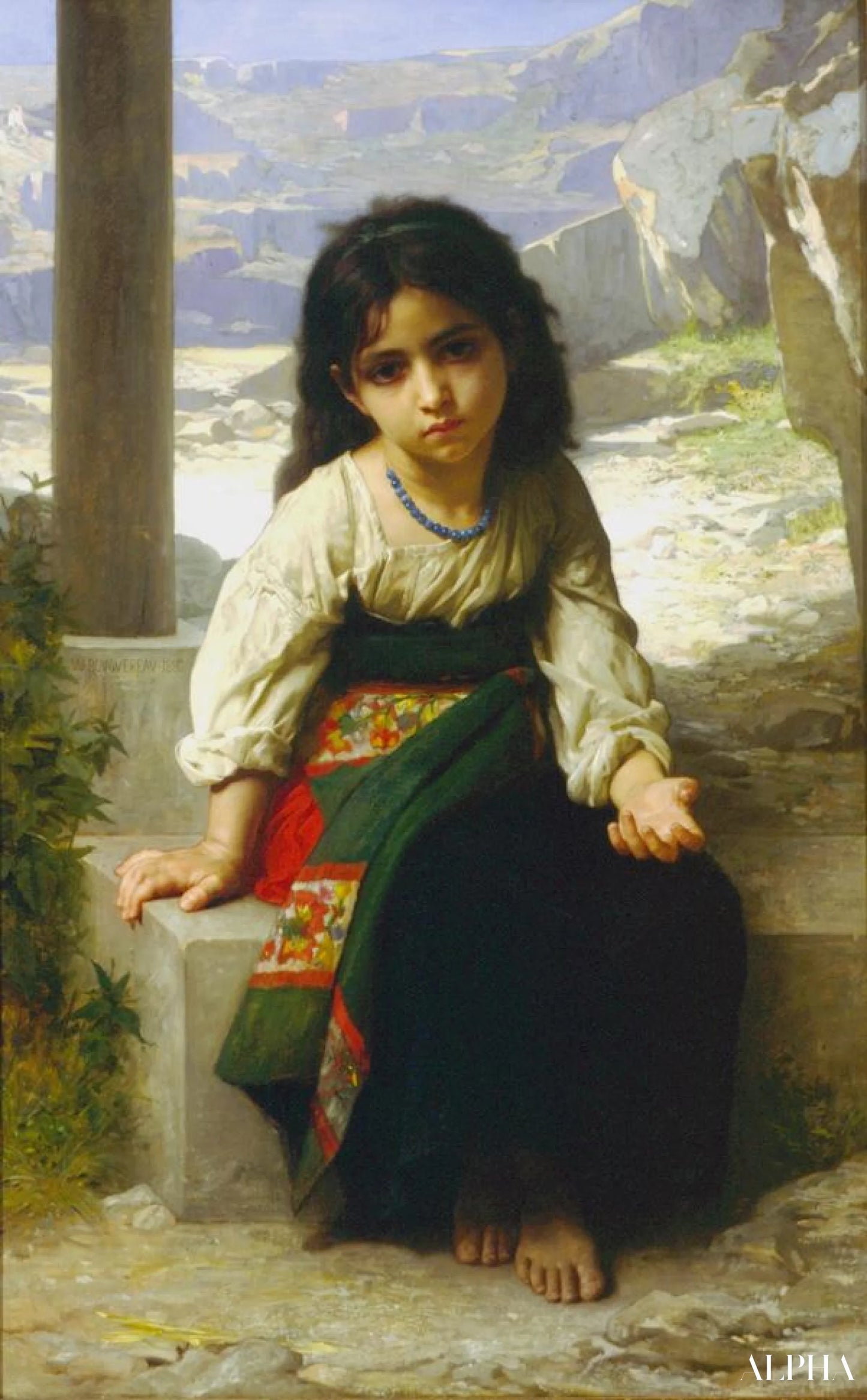 Den lille tiggeren - William Bouguereau - Reproduksjoner av malerier og høykvalitets malerier