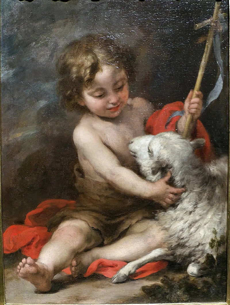Den lille helgenen Johannes som leker med en lam - Bartolomé Esteban Murillo

Source:
Le petit saint Jean jouant avec un agneau - Bartolomé Esteban Murillo
