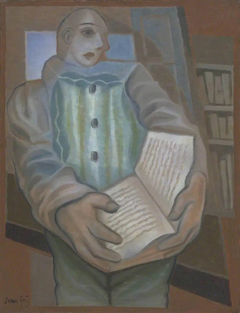 Pierrot med boka - Juan Gris