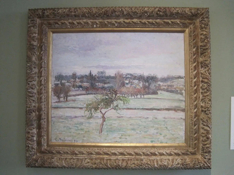 Epletreet, snøeffekt i Éragny - Camille Pissarro