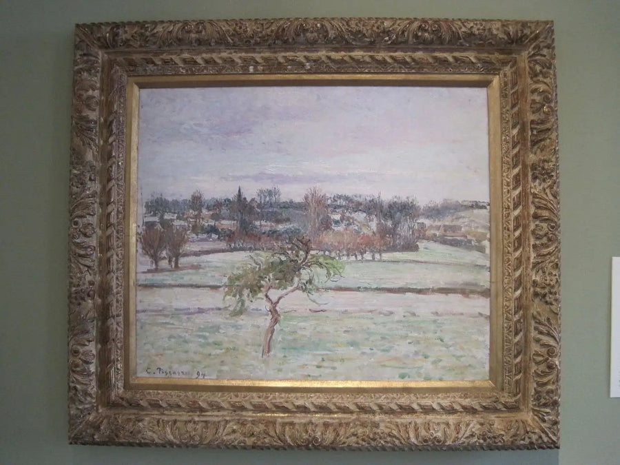 Epletreet, snøeffekt i Éragny - Camille Pissarro