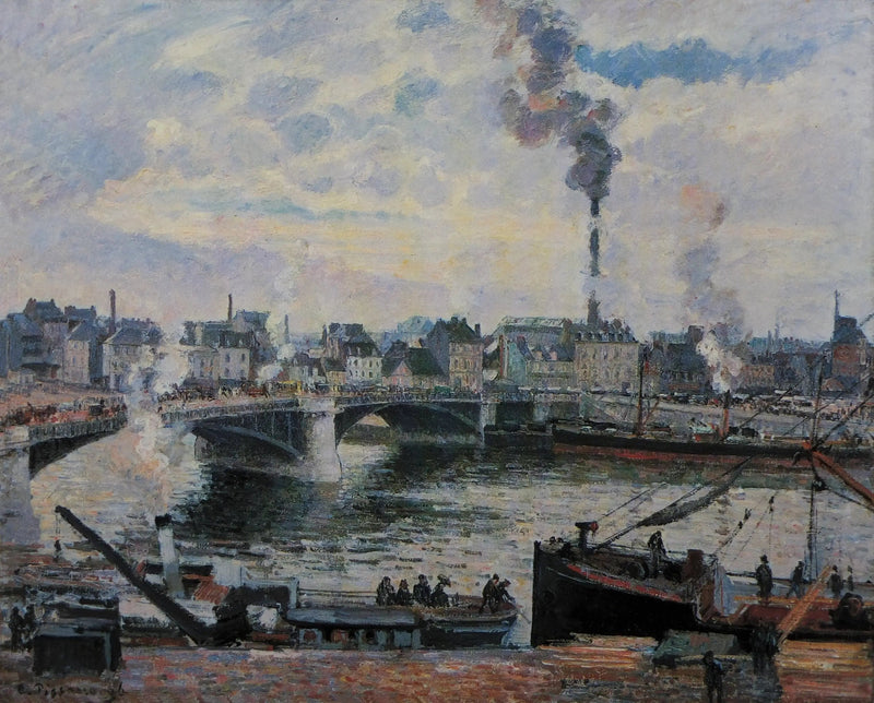 Broen Boieldieu og forstaden Saint-Sever i Rouen - Camille Pissarro