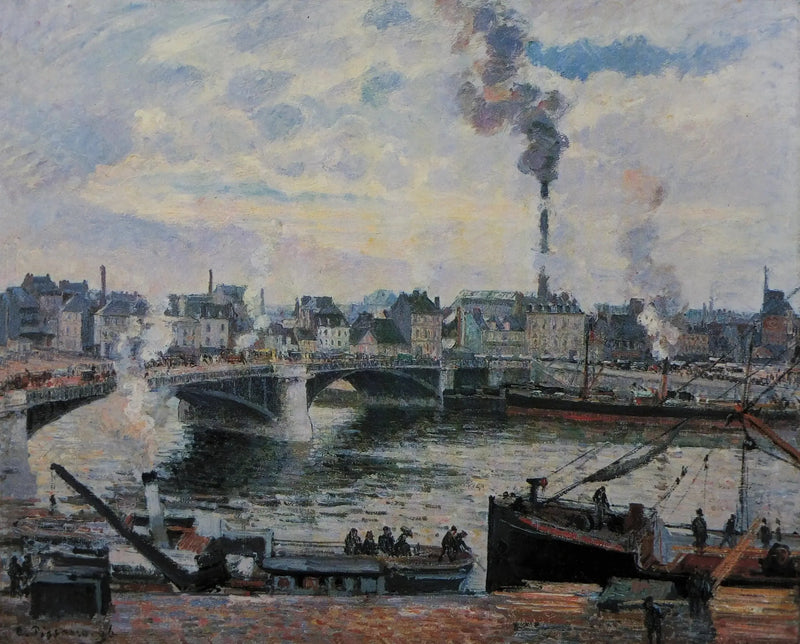 Broen Boieldieu og forstaden Saint-Sever i Rouen - Camille Pissarro