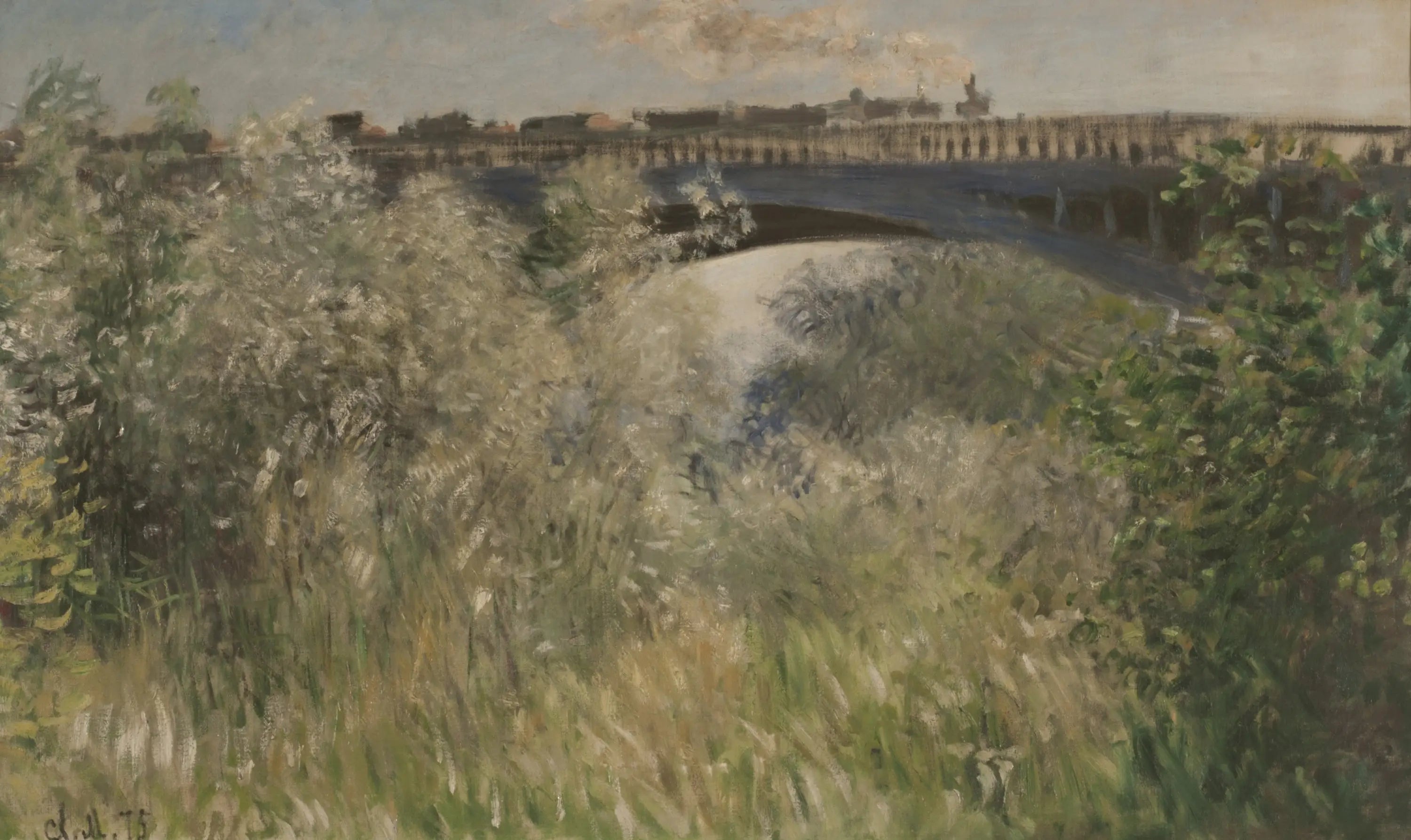 Reproduction du tableau « Le Pont de Chatou - Claude Monet » par Alpha Reproduction en peinture à l’huile