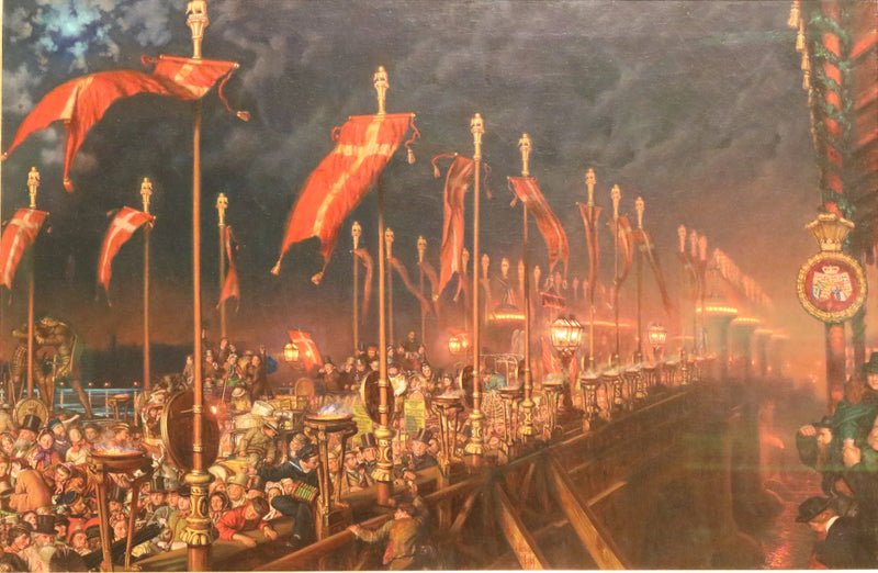 Londonbroen kvelden for bryllupet til prinsen og prinsessen av Wales - William Holman Hunt