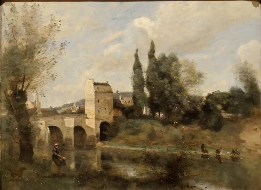 Mantes broen - Jean-Baptiste Camille Corot