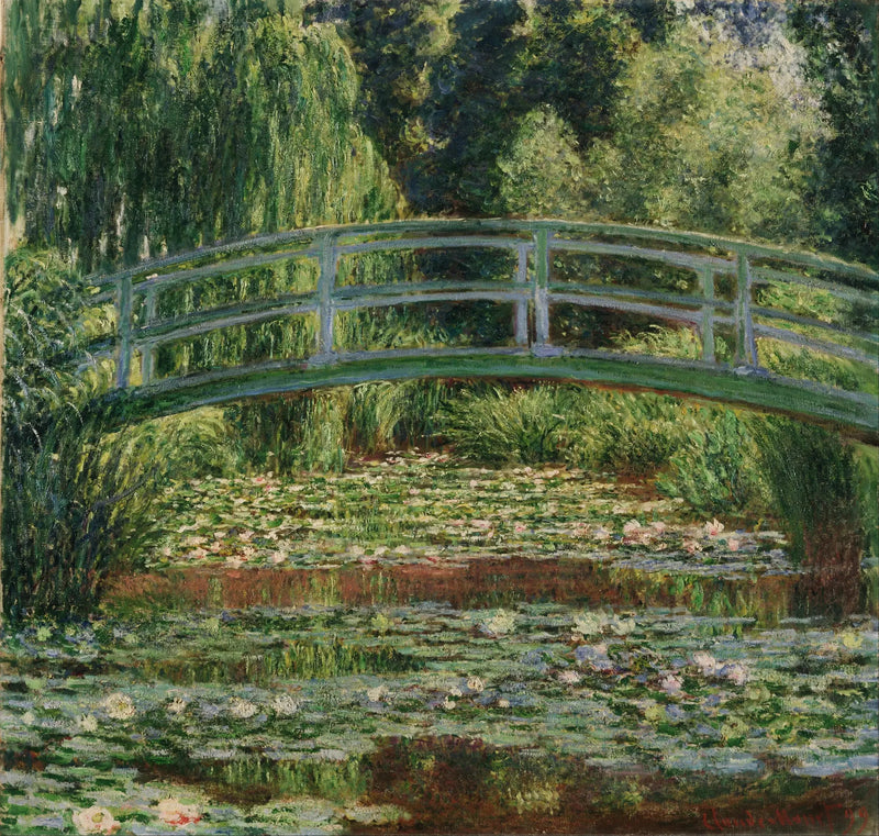 Den japanske gangbroen og vannliljebassenget, Giverny - Claude Monet