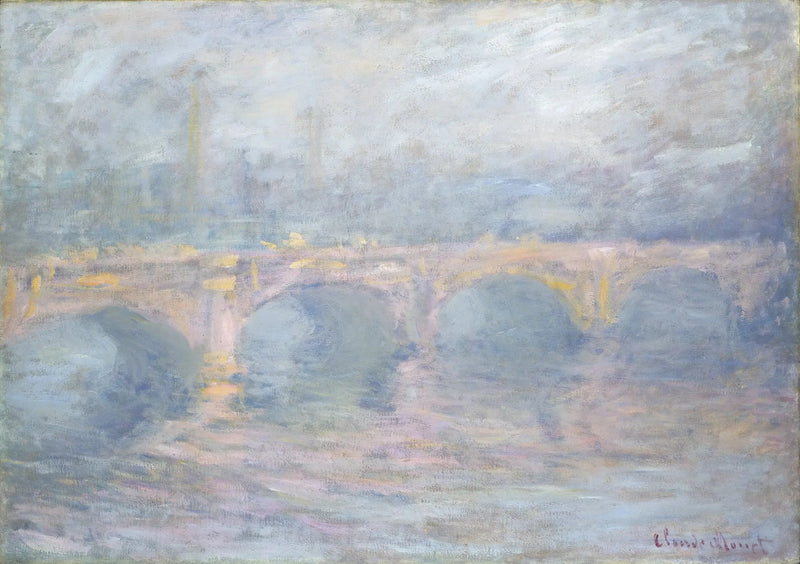 Waterloo-broen, rosa effekt - Claude Monet