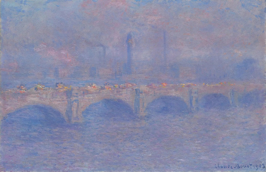 Waterloo-broen, sollyseffekten - Claude Monet