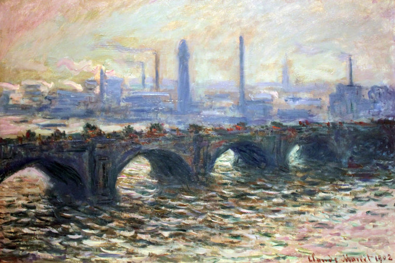 Waterloo-broen, tåkete morgen - Claude Monet