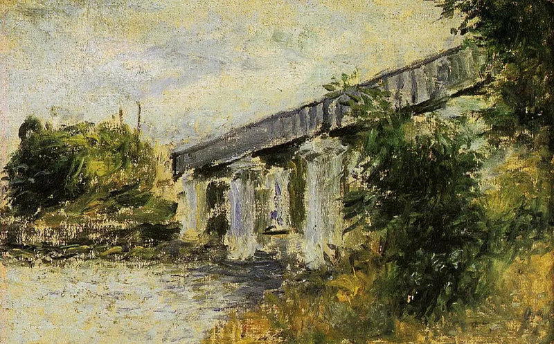 Jernbanebroen i Argenteuil - Claude Monet