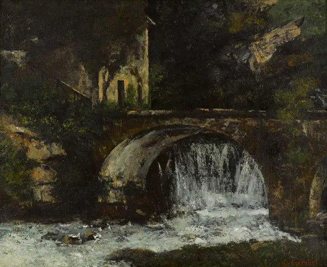 Broen ved mølla (kilden til Loue) - Gustave Courbet