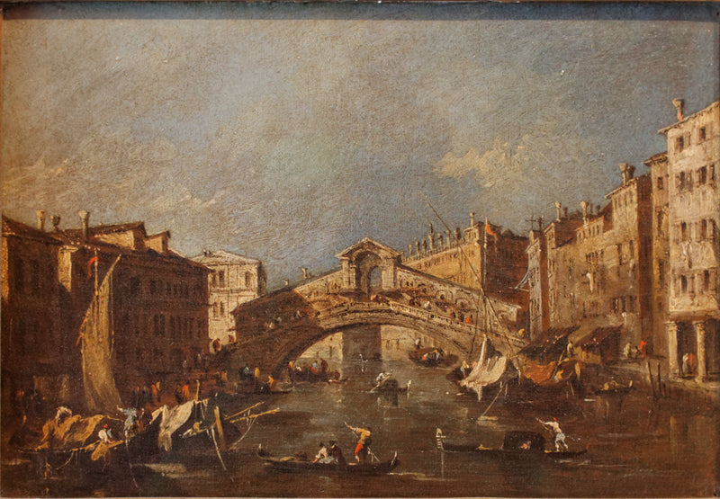 Rialto-broen i Venezia - Francesco Guardi