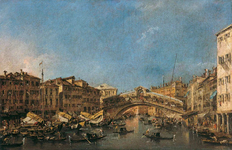 Rialto-broen i Venezia - Francesco Guardi