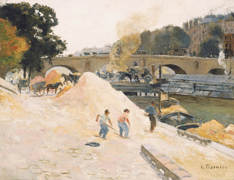 Pont-Marie sett fra Anjou-kaia - Camille Pissarro
