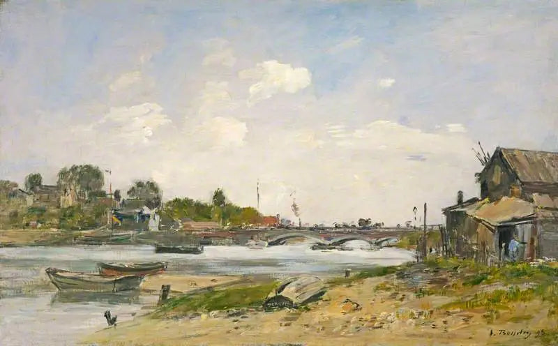 Broen over Touques i Deauville - Eugène Boudin