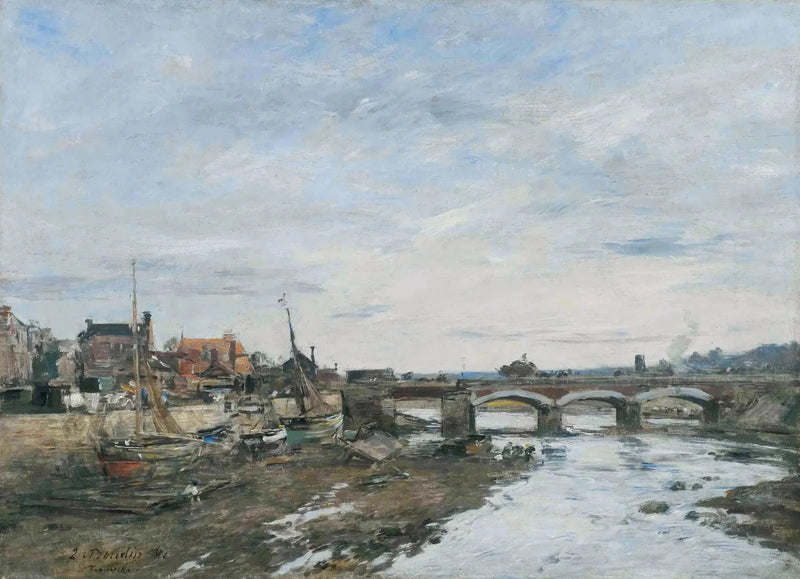 Broen over Touques i Trouville - Eugène Boudin