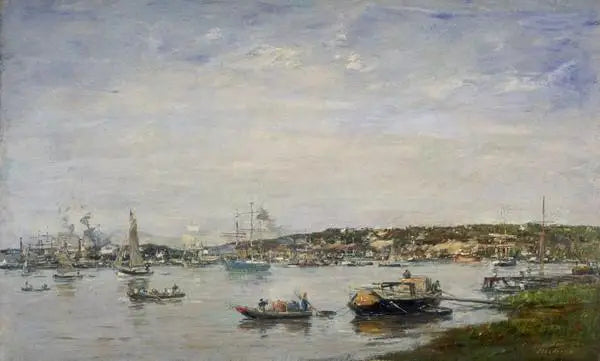 Havnen i Bordeaux - Eugène Boudin